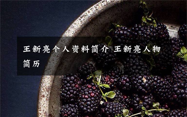王新亮个人资料简介 王新亮人物简历文章配图