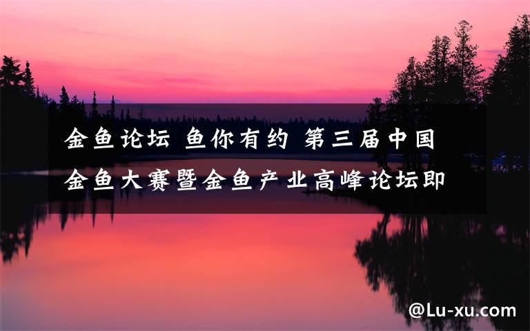 金鱼论坛 鱼你有约 第三届中国金鱼大赛暨金鱼产业高峰论坛即将举办