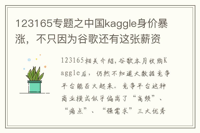 123165专题之中国kaggle身价暴涨，不只因为谷歌还有这张薪资榜