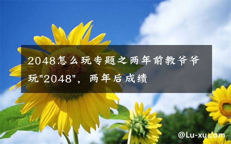 2048怎么玩专题之两年前教爷爷玩"2048"，两年后成绩最高分：四千多万……