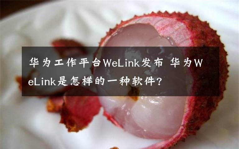 华为工作平台WeLink发布 华为WeLink是怎样的一种软件?