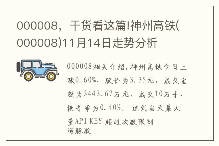 000008，干货看这篇!神州高铁(000008)11月14日走势分析