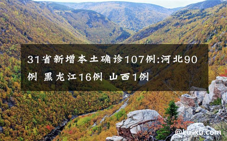 31省新增本土确诊107例:河北90例 黑龙江16例 山西1例