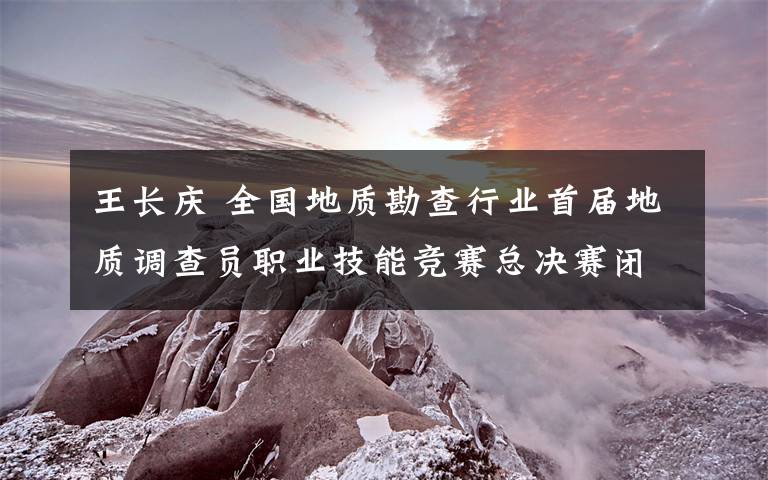 王长庆 全国地质勘查行业首届地质调查员职业技能竞赛总决赛闭幕