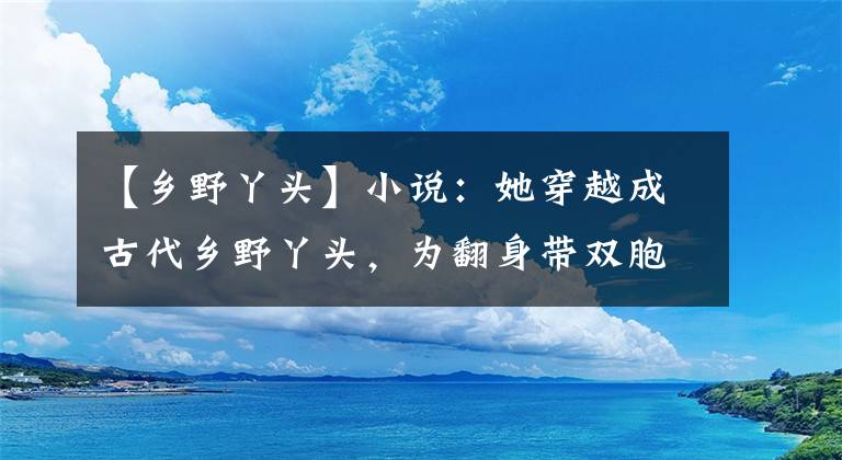 【乡野丫头】小说：她穿越成古代乡野丫头，为翻身带双胞胎弟弟找权贵少爷学习