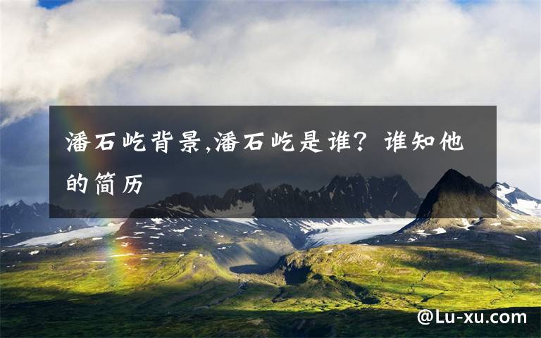 潘石屹背景,潘石屹是谁？谁知他的简历