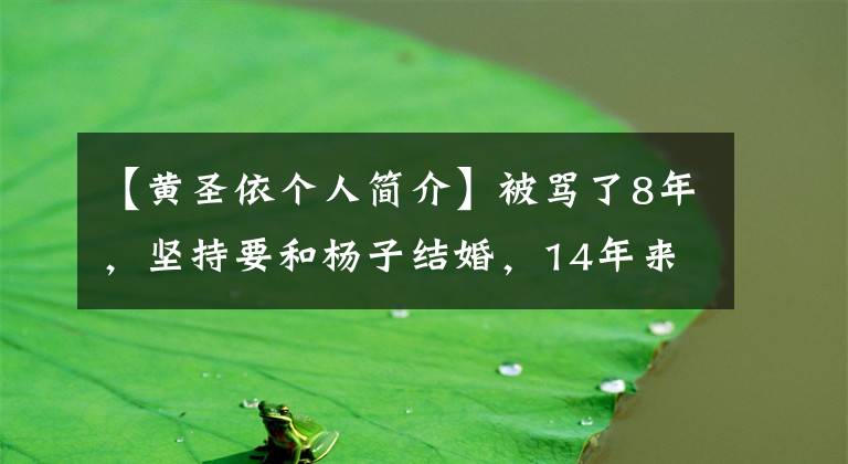 【黄圣依个人简介】被骂了8年，坚持要和杨子结婚，14年来，黄成证明了她的选择是正确的。