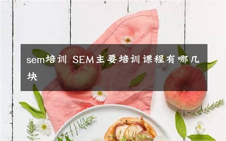 sem培训 SEM主要培训课程有哪几块