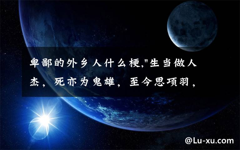 卑鄙的外乡人什么梗,