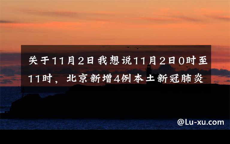 关于11月2日我想说11月2日0时至11时，北京新增4例本土新冠肺炎确诊病例