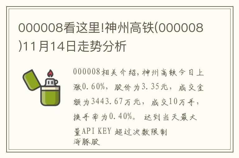 000008看这里!神州高铁(000008)11月14日走势分析