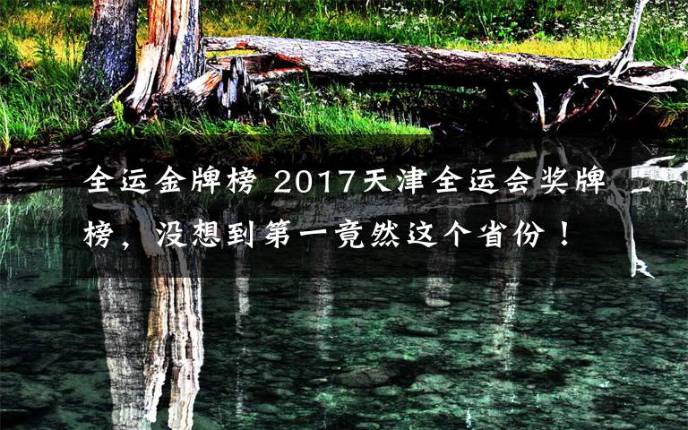 全运金牌榜 2017天津全运会奖牌榜，没想到第一竟然这个省份！