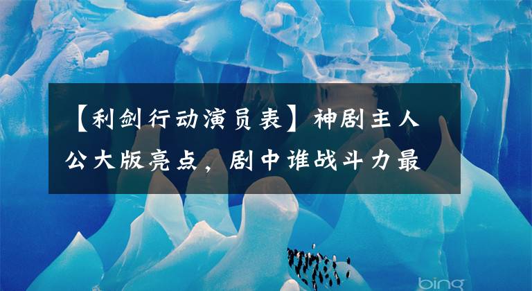 【利剑行动演员表】神剧主人公大版亮点，剧中谁战斗力最高？“视频讨论”