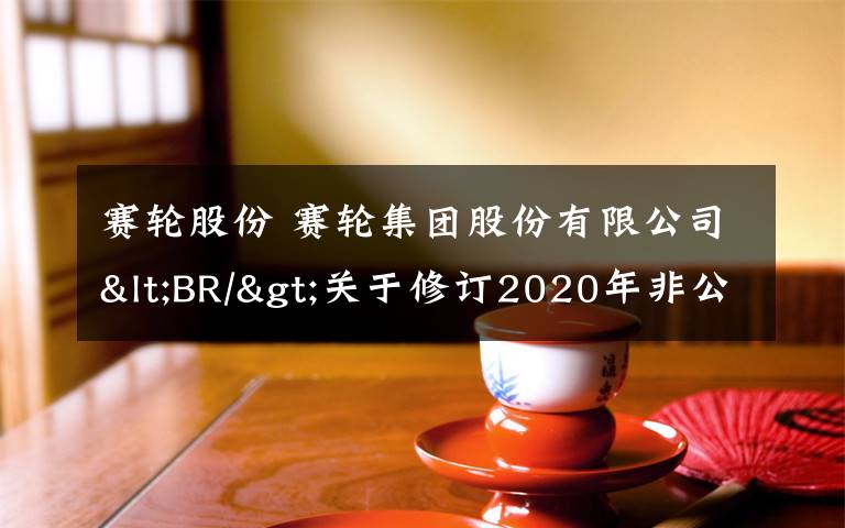 赛轮股份 赛轮集团股份有限公司<BR/>关于修订2020年非公开发行股票预案的公告