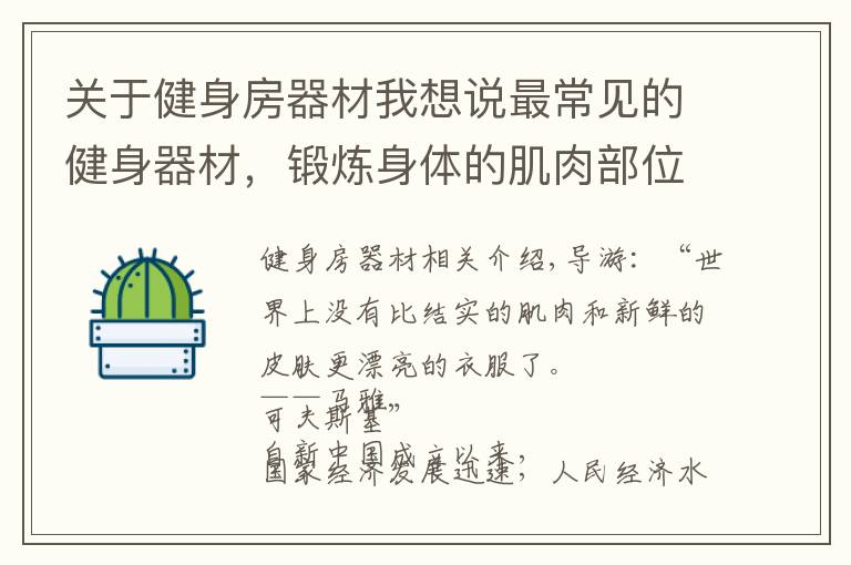 关于健身房器材我想说最常见的健身器材，锻炼身体的肌肉部位均不一样，你都知道吗？