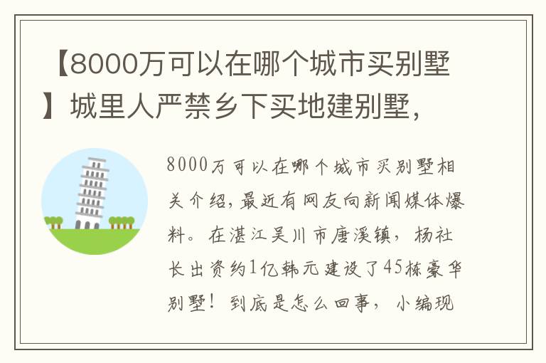 【8000万可以在哪个城市买别墅】城里人严禁乡下买地建别墅，广东却有老板花8000万建45栋别墅