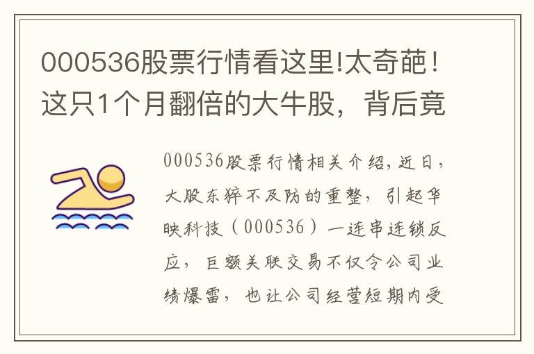 000536股票行情看这里!太奇葩！这只1个月翻倍的大牛股，背后竟然“没了”实控人？