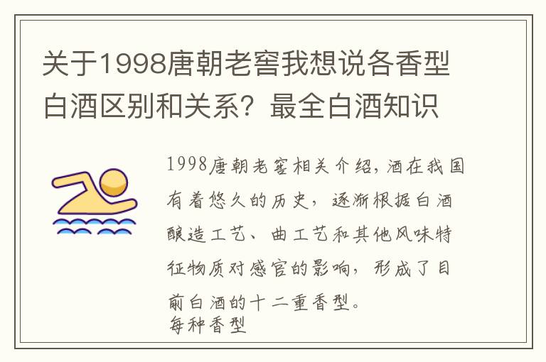 关于1998唐朝老窖我想说各香型白酒区别和关系？最全白酒知识百科！