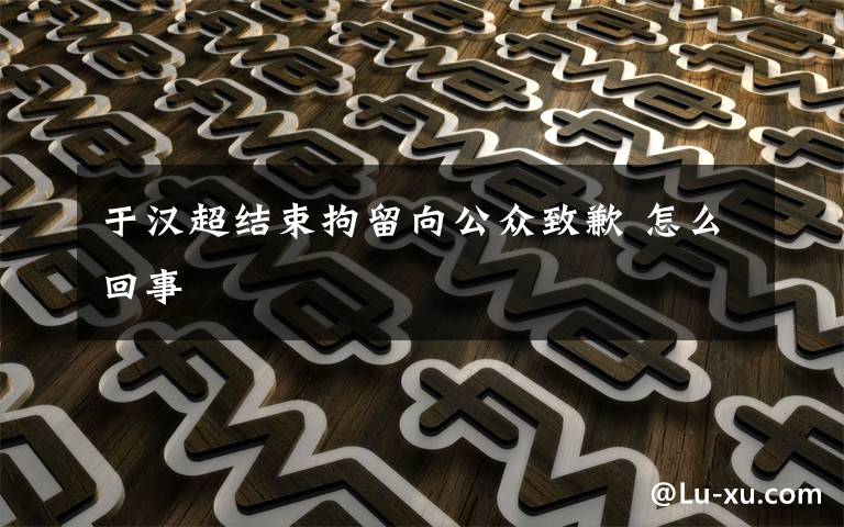 于汉超结束拘留向公众致歉 怎么回事