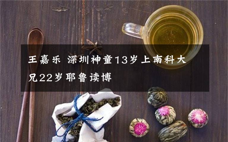 王嘉乐 深圳神童13岁上南科大 兄22岁耶鲁读博