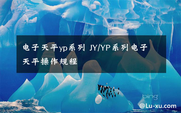 电子天平yp系列 JY/YP系列电子天平操作规程