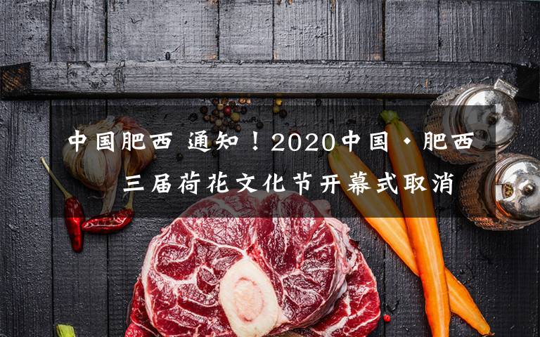 中国肥西 通知！2020中国·肥西第三届荷花文化节开幕式取消