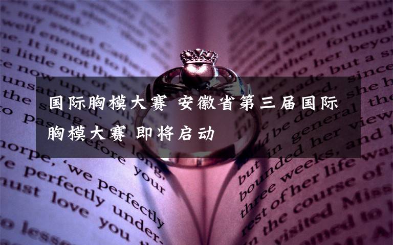 国际胸模大赛 安徽省第三届国际胸模大赛 即将启动