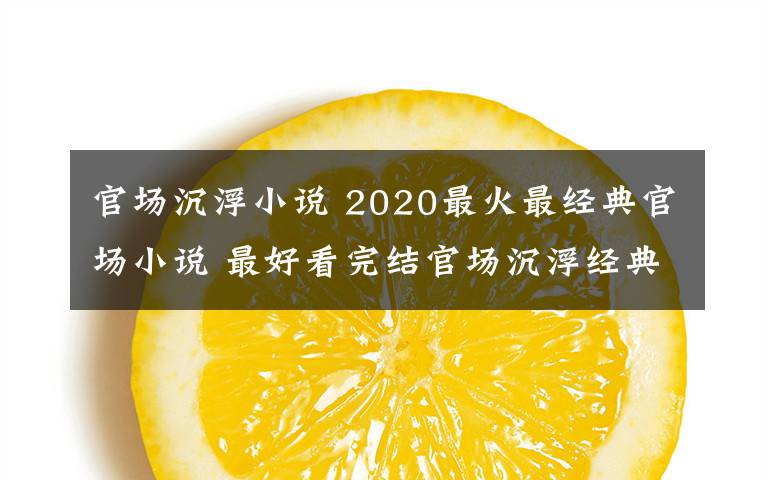 官场沉浮小说 2020最火最经典官场小说 最好看完结官场沉浮经典小说