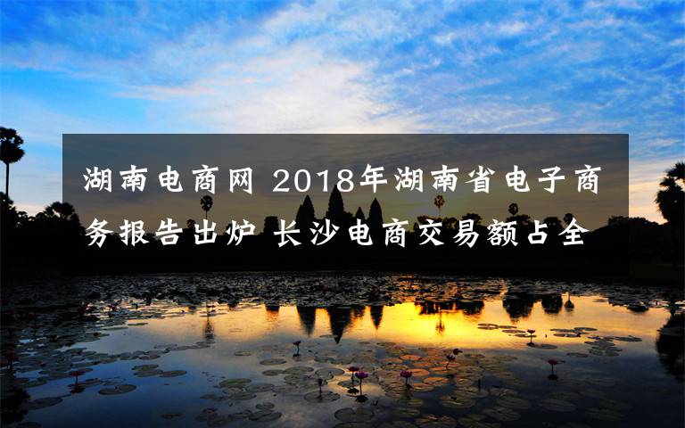 湖南电商网 2018年湖南省电子商务报告出炉 长沙电商交易额占全省六成以上