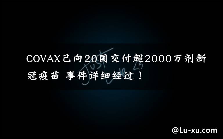 COVAX已向20国交付超2000万剂新冠疫苗 事件详细经过！