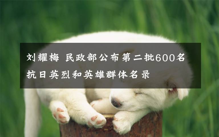 刘耀梅 民政部公布第二批600名抗日英烈和英雄群体名录