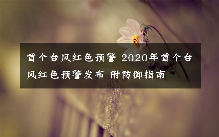 首个台风红色预警 2020年首个台风红色预警发布 附防御指南