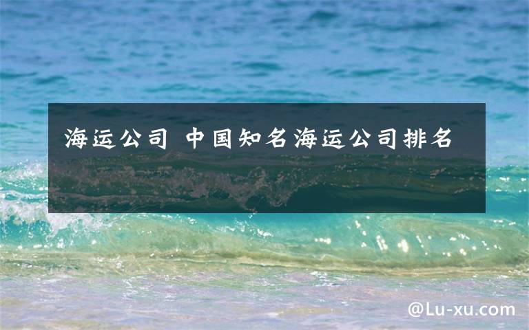 海运公司 中国知名海运公司排名