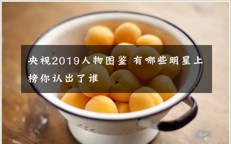 央视2019人物图鉴 有哪些明星上榜你认出了谁