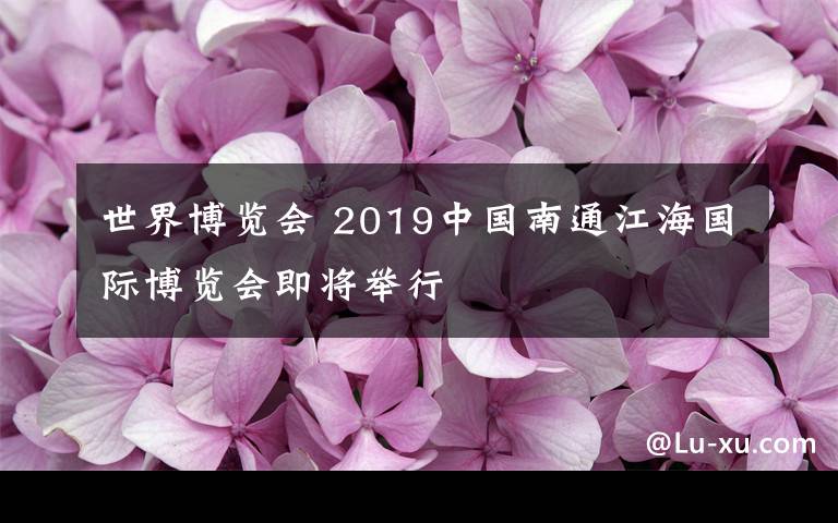 世界博览会 2019中国南通江海国际博览会即将举行