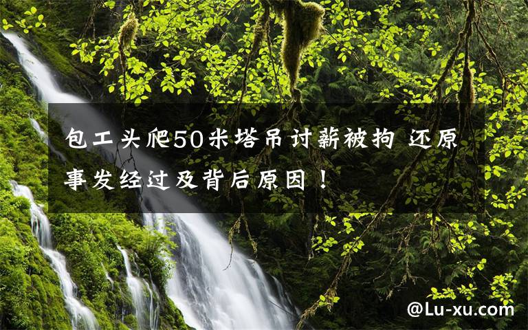 包工头爬50米塔吊讨薪被拘 还原事发经过及背后原因！