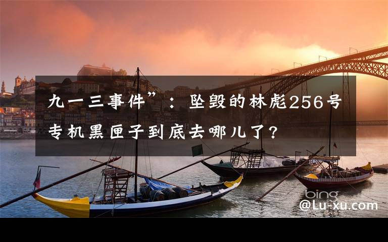 九一三事件”：坠毁的林彪256号专机黑匣子到底去哪儿了?