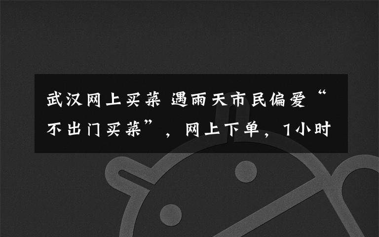 武汉网上买菜 遇雨天市民偏爱“不出门买菜”，网上下单，1小时内配送到家