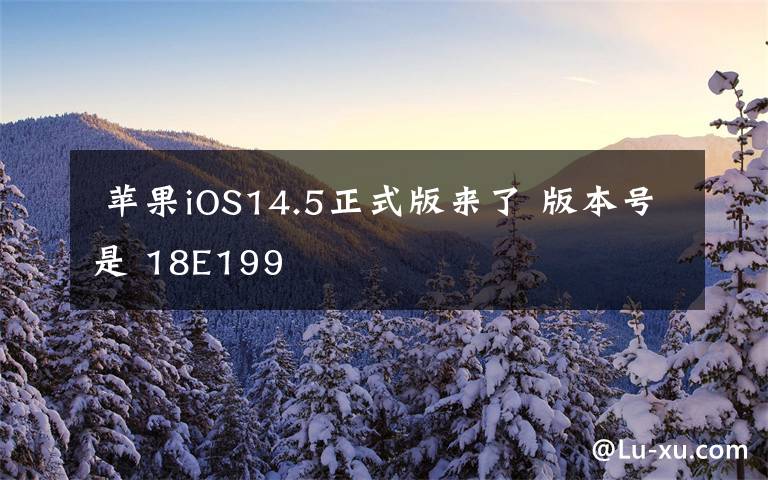  苹果iOS14.5正式版来了 版本号是 18E199