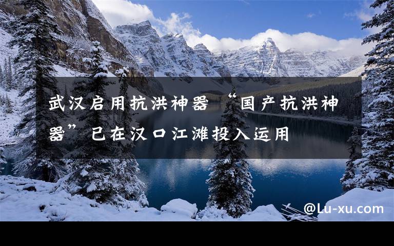 武汉启用抗洪神器 “国产抗洪神器”已在汉口江滩投入运用