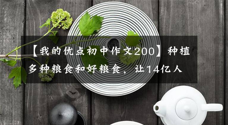 【我的优点初中作文200】种植多种粮食和好粮食，让14亿人的饭碗全部装上中国粮食