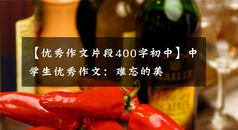 【优秀作文片段400字初中】中学生优秀作文：难忘的美