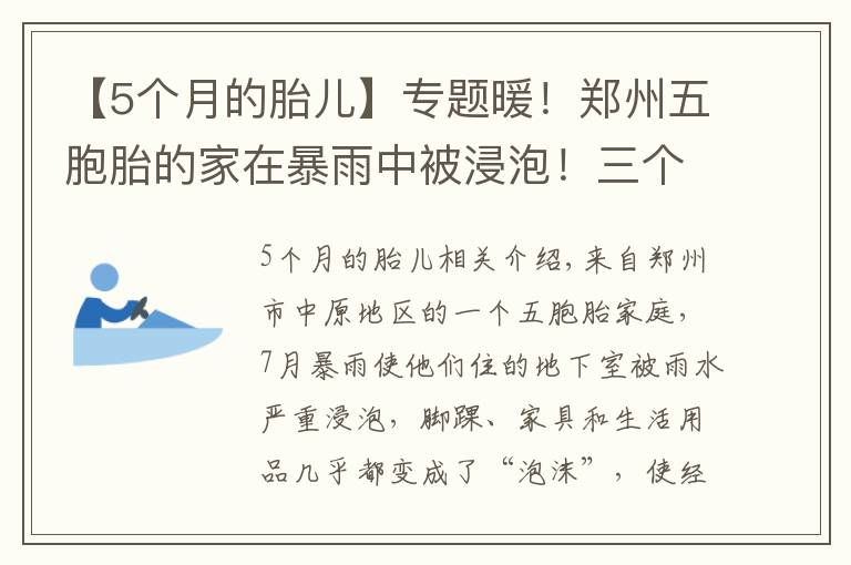 【5个月的胎儿】专题暖！郑州五胞胎的家在暴雨中被浸泡！三个月后，大变样了……