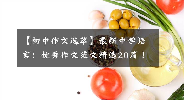 【初中作文选萃】最新中学语言：优秀作文范文精选20篇！包括评论，给孩子上一课