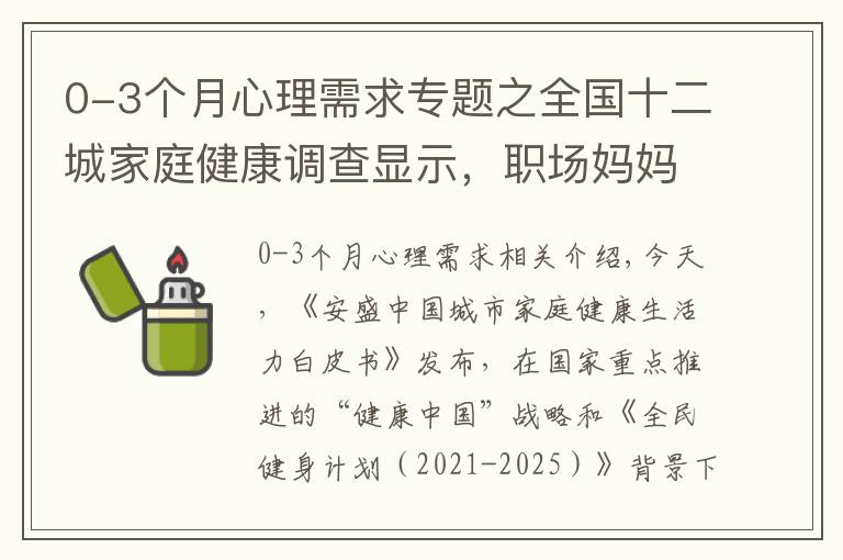 0-3个月心理需求专题之全国十二城家庭健康调查显示，职场妈妈相对焦虑，健康保障需求提升