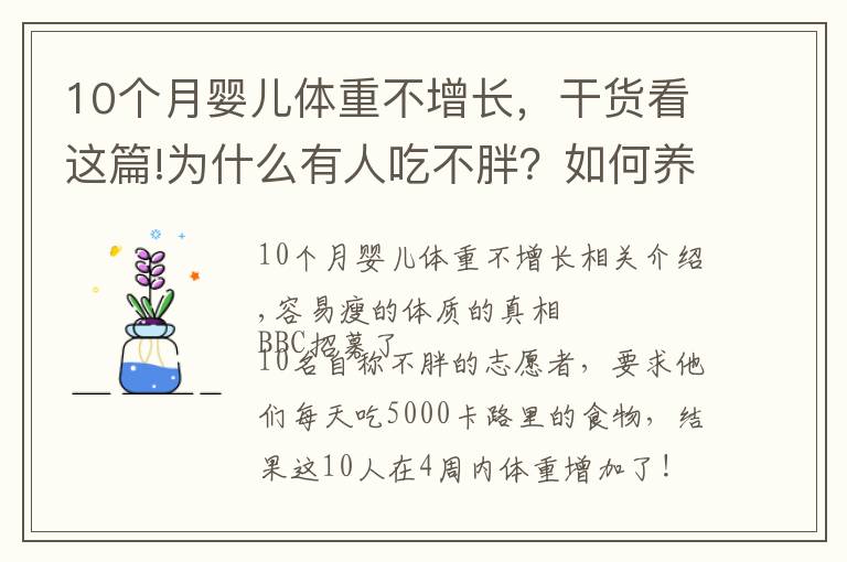 10个月婴儿体重不增长，干货看这篇!为什么有人吃不胖？如何养成“易瘦体质”