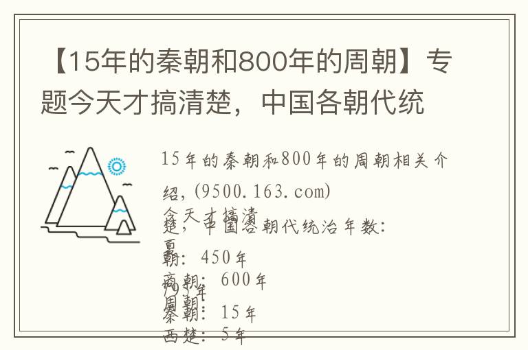 【15年的秦朝和800年的周朝】专题今天才搞清楚，中国各朝代统治年数。