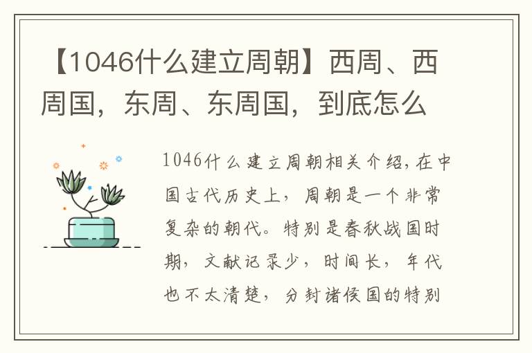 【1046什么建立周朝】西周、西周国，东周、东周国，到底怎么区分？