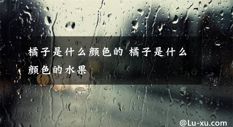 橘子是什么颜色的 橘子是什么颜色的水果文章配图