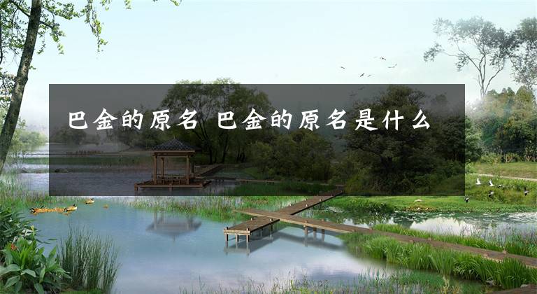 巴金的原名 巴金的原名是什么文章配图